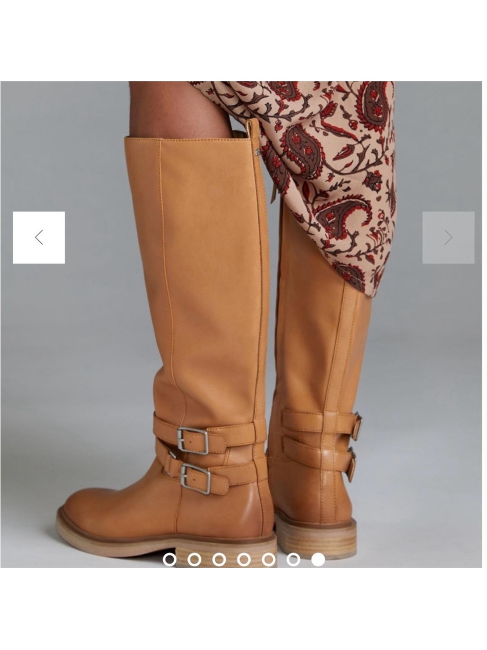 Sam Edelman Freda Leather Tall Riding Boot Size 9M Cashew Tan Color